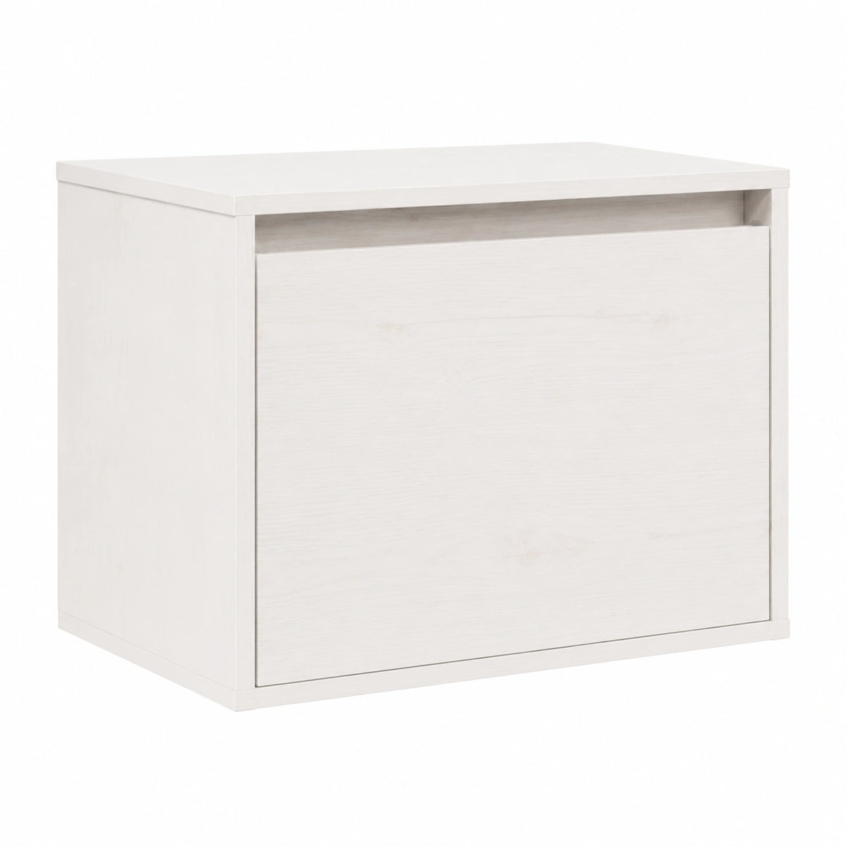 Armadietti Bianchi in Legno di Pino Massello 45x30x35 cm, Set da 2