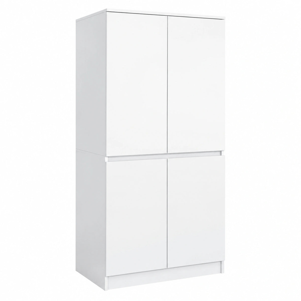 Armadio Alto Moderno 4 Ante Bianco 60x39x180 cm – Scarpiera Salvaspazio Multiuso