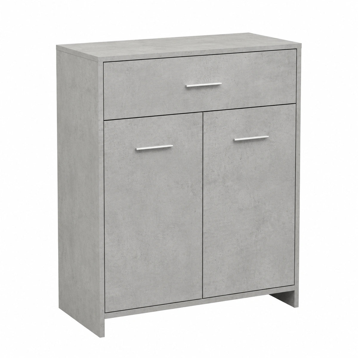 Armadio in legno compensato stile nordico grigio cemento 60x33x80 cm per bagno e cucina