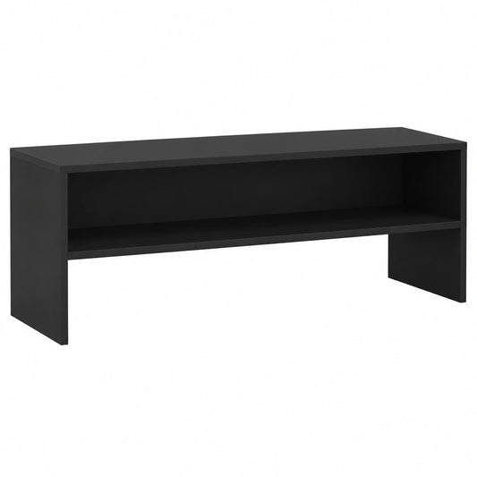 Mobile TV Nero con Ripiano Aperto, Stile Classico 120x40x40 cm