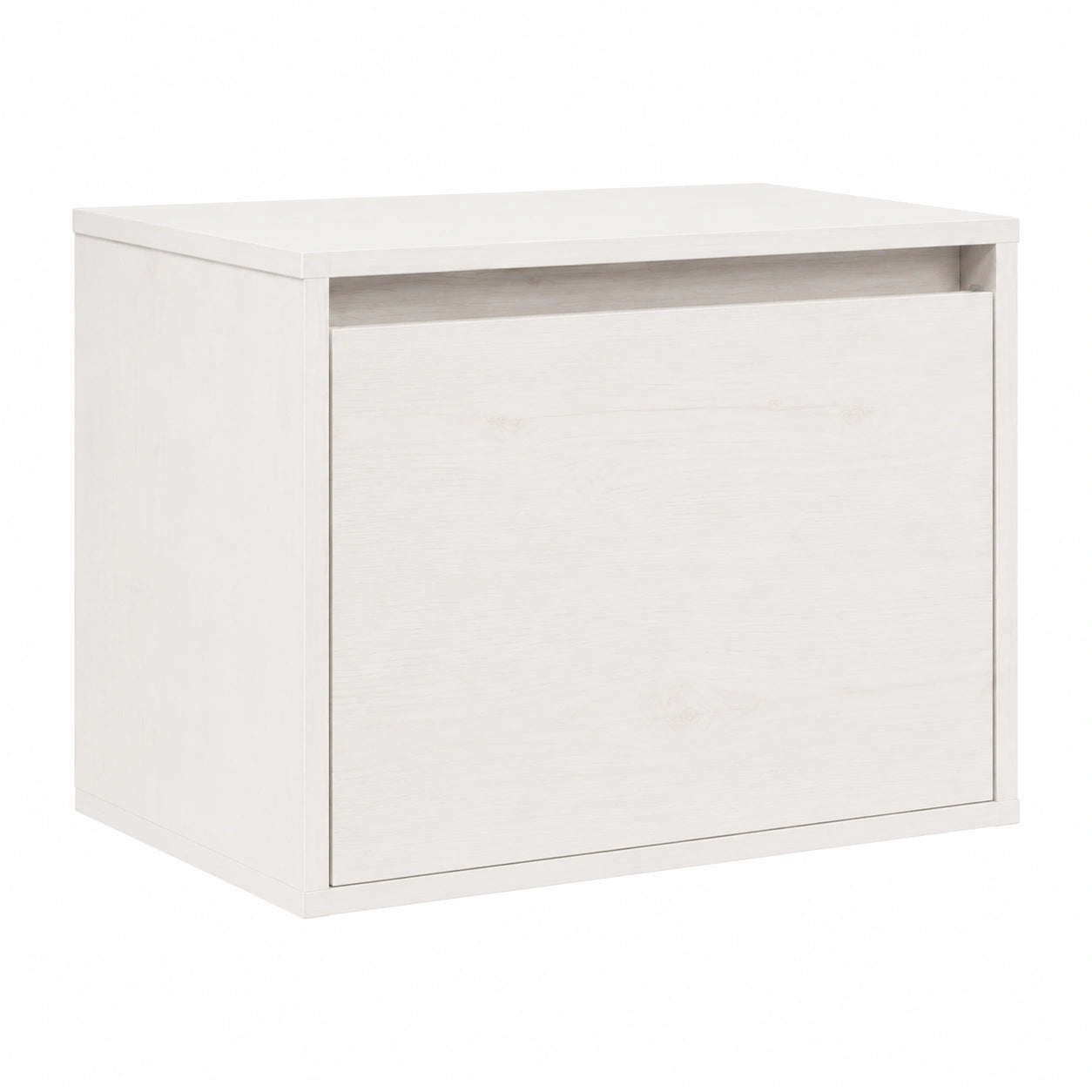Armadietti Bianchi in Legno di Pino Massello 45x30x35 cm, Set da 2