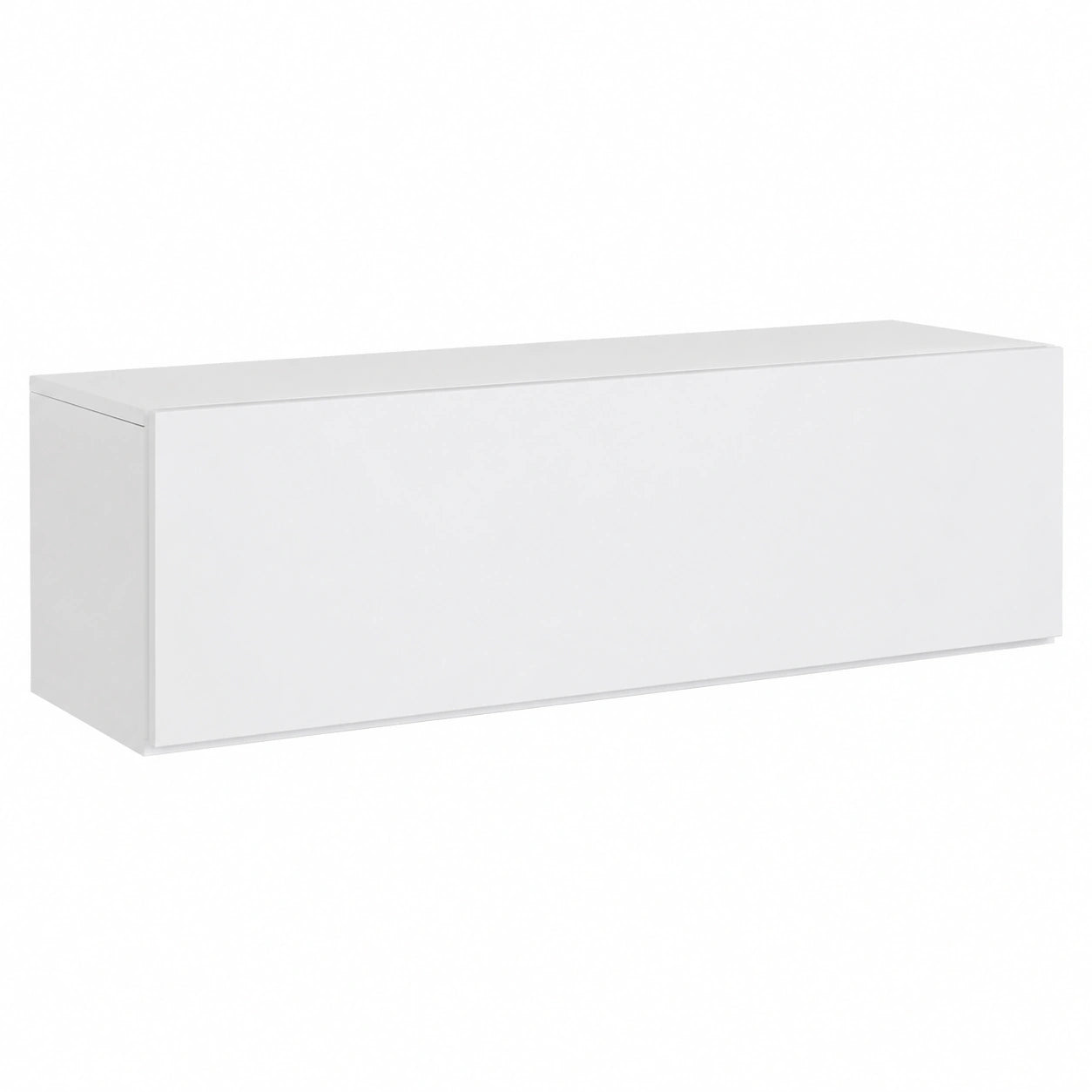 Pensile Mundi Moderno con Ribalta, Bianco Laccato, Made in Italy