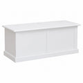 Cassapanca in Legno Bianco Spaziosa 120 x 42 x 50 cm