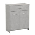 Armadio in legno compensato stile nordico grigio cemento 60x33x80 cm per bagno e cucina