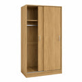 Armadio Scorrevole in Legno Effetto Rovere per Cameretta, 90x50x180 cm
