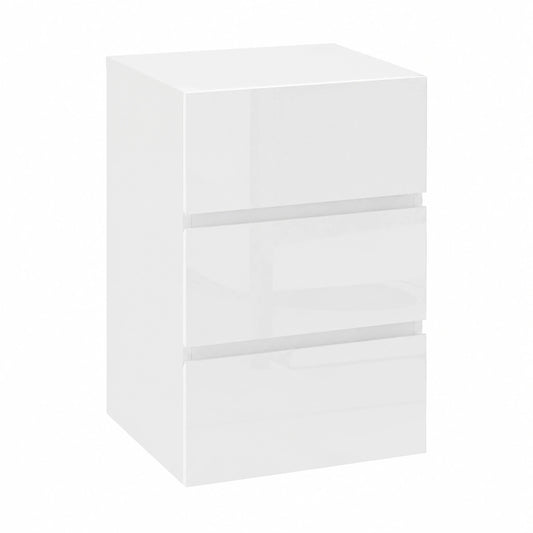 EUGAD Set Comodini 2 Pezzi Bianco con 3 Cassetti, Design Moderno Salvaspazio, 40x35x62cm